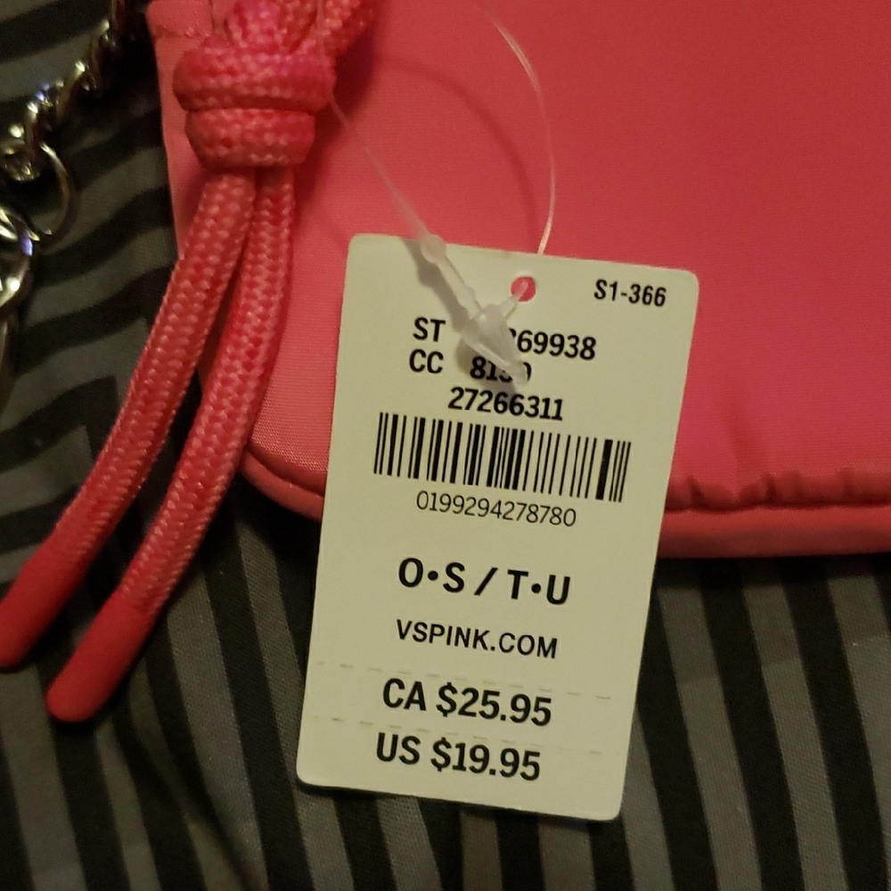 PINK Victoria's Secret Bright Pink Keychain Pouch - Picture 2 of 4